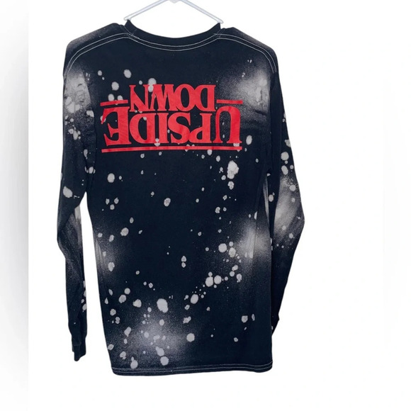 Stranger Things Upside Down Long Sleeve Bleach Tiedye Netflix Unisex Size Medium - Picture 3 of 8